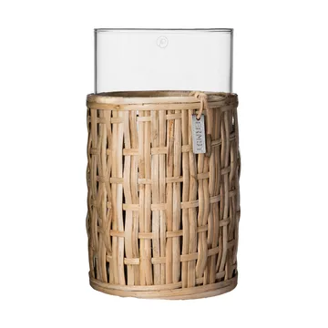 Ernst vas/ljuslykta i korg - Natur, Ø10x18 cm - ERNST