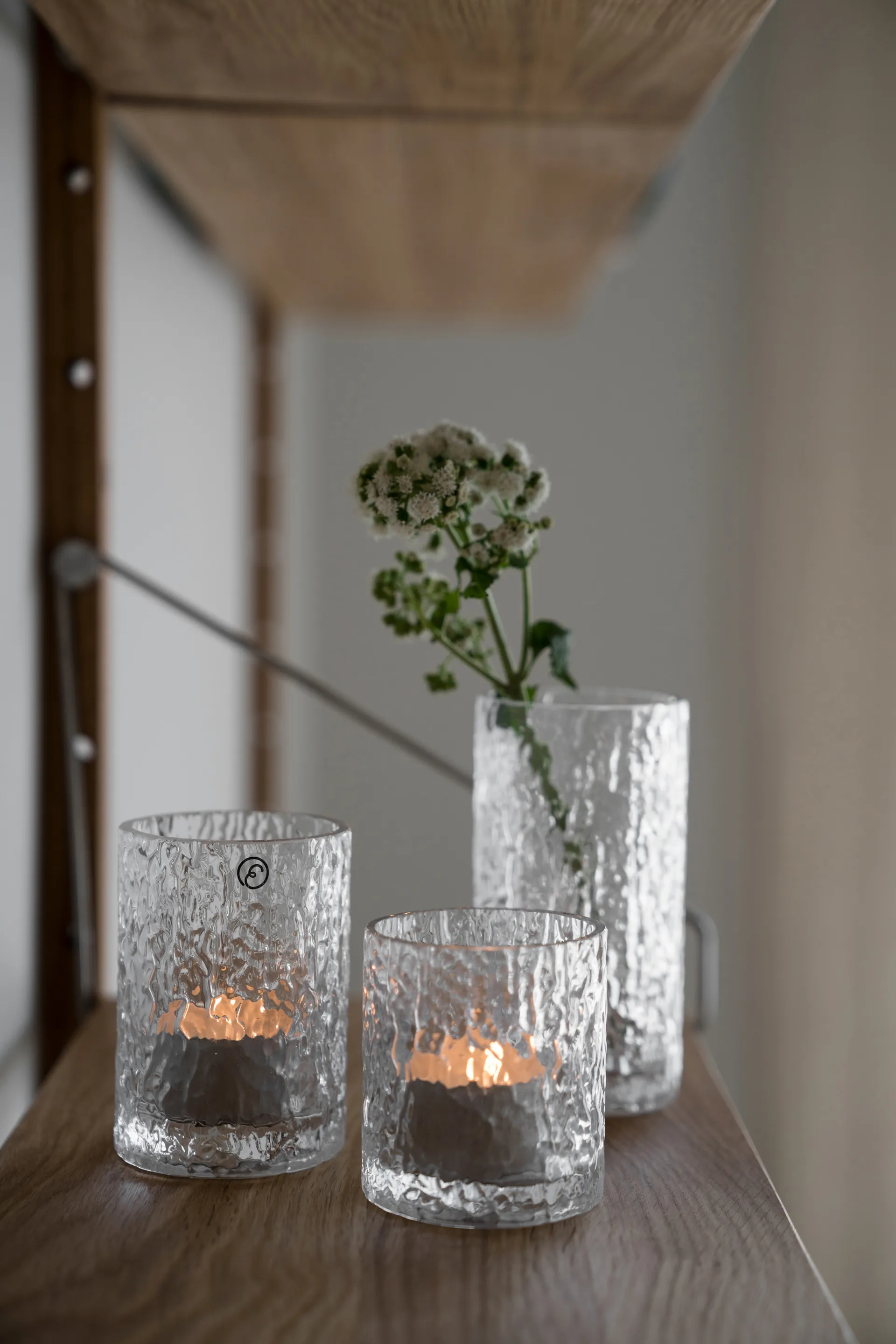 Ernst vas/ljuslykta mönstrad, Ø5,3x8,5 cm ERNST