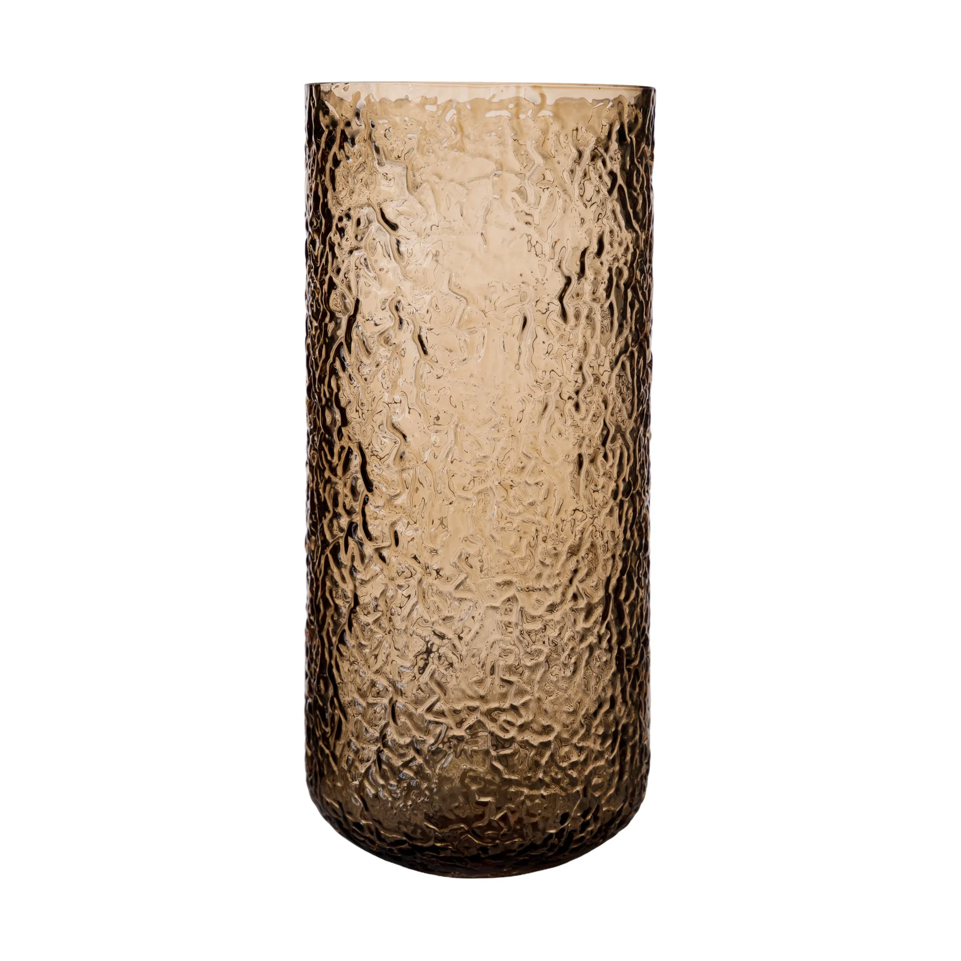 Ernst vas/ljuslykta mönstrad, Bärnsten, Ø11x25 cm ERNST