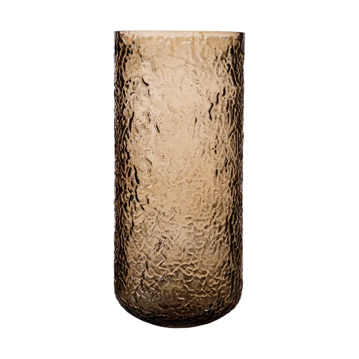 Ernst vas/ljuslykta mönstrad - Bärnsten, Ø11x25 cm - ERNST