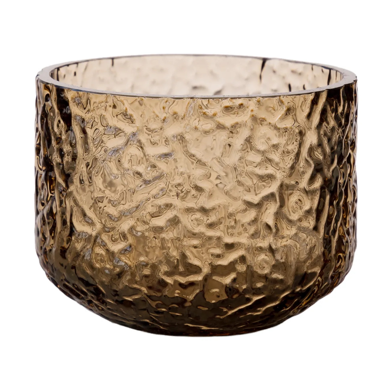 Ernst vas/ljuslykta mönstrad, Bärnsten, Ø8x6 cm ERNST