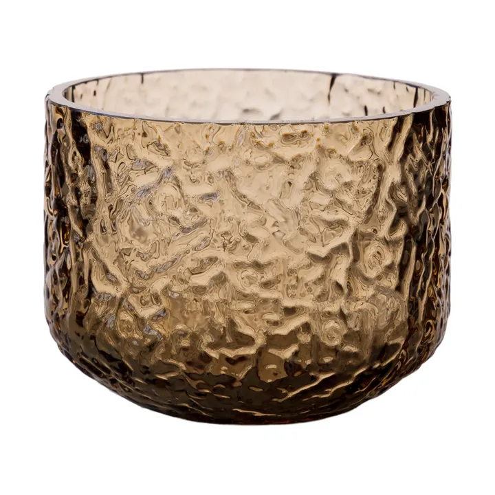 Ernst vas/ljuslykta mönstrad - Bärnsten, Ø8x6 cm - ERNST