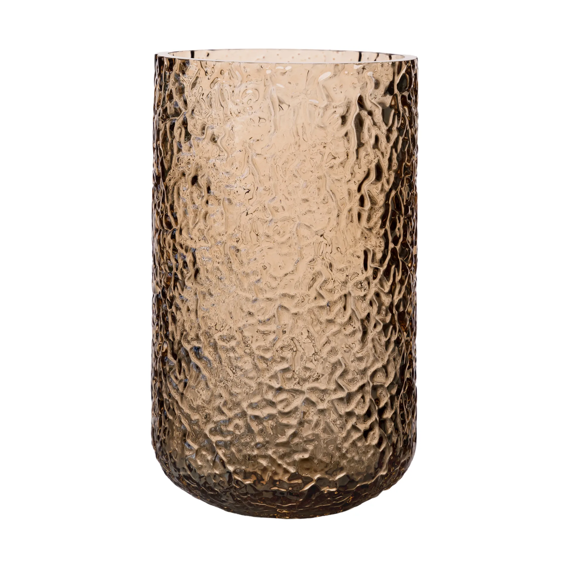 Ernst vas/ljuslykta mönstrad, Bärnsten, Ø9x15 cm ERNST