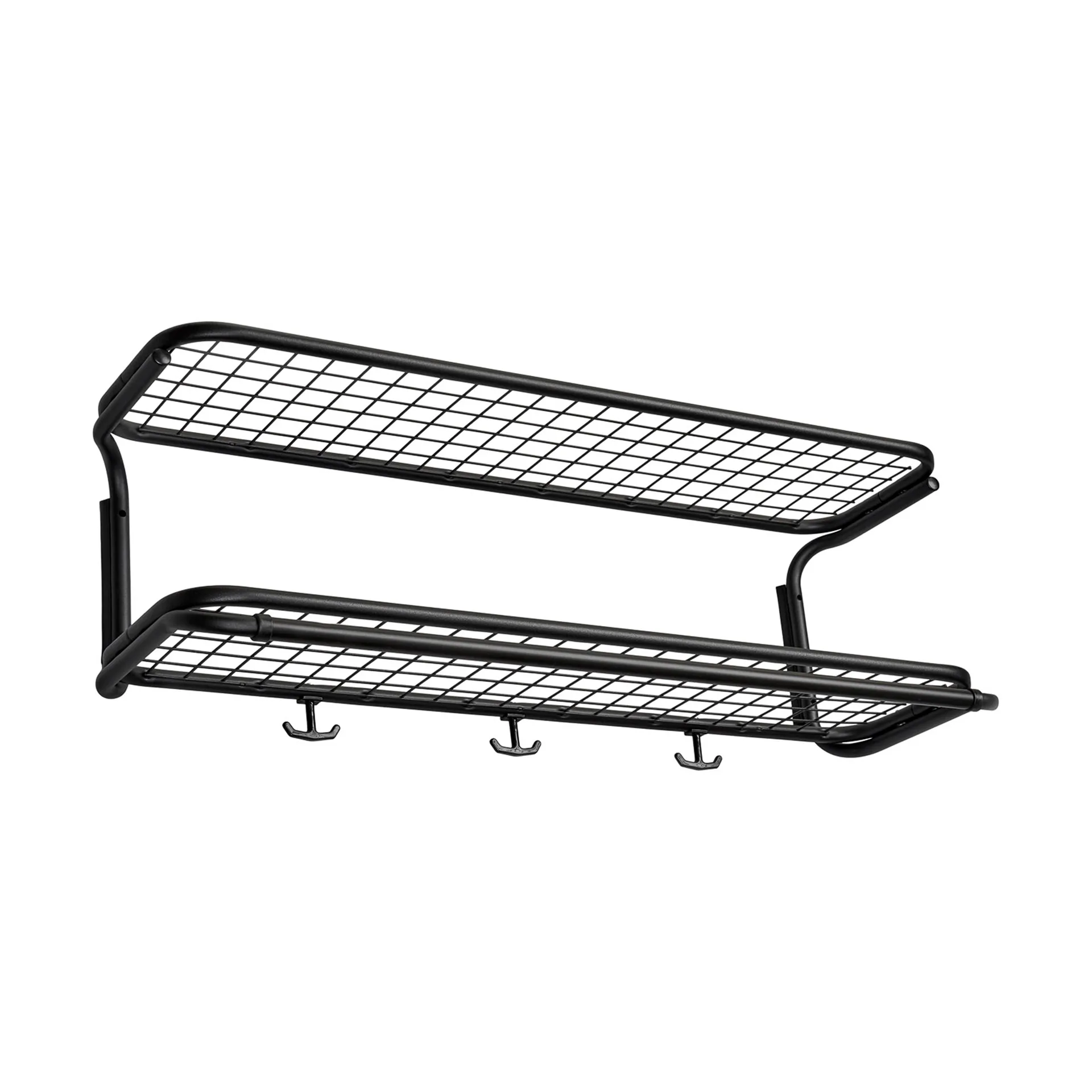 Classic 650 hatthylla, svart/svart, 2 plan, 50 cm Essem Design