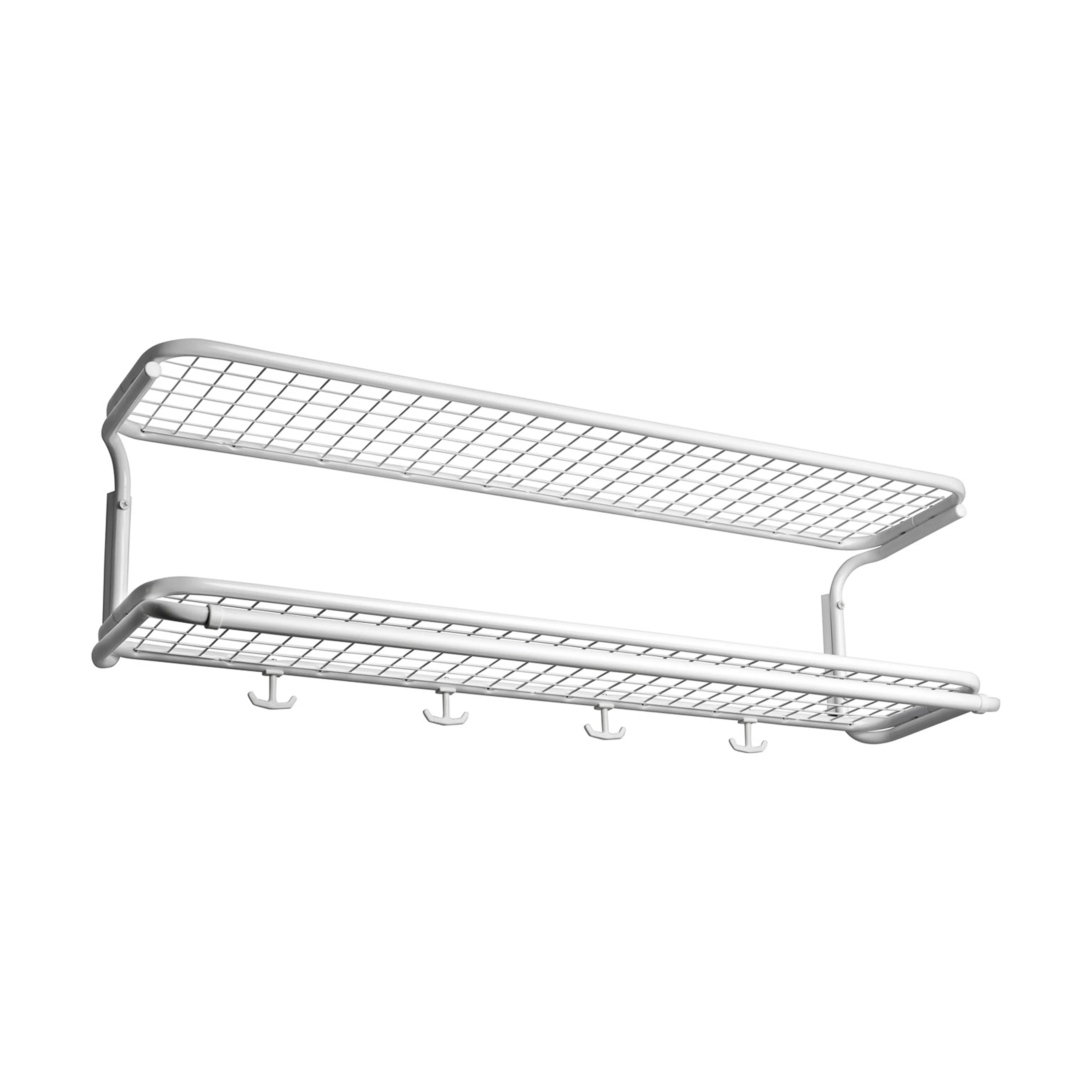 Classic 650 hatthylla, vit/vit, 2 plan, 100 cm