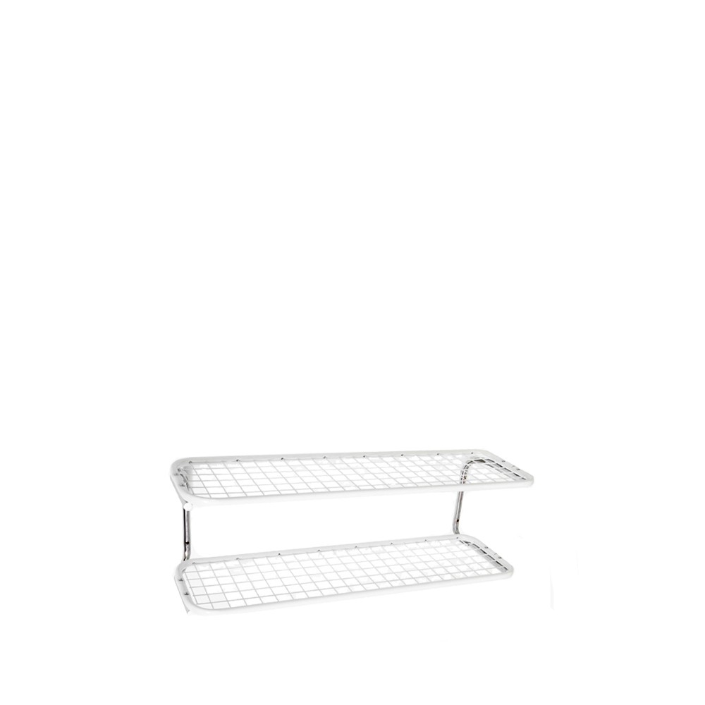 Essem Design Classic 650 skohylla vit/krom, 2 plan, 70 cm