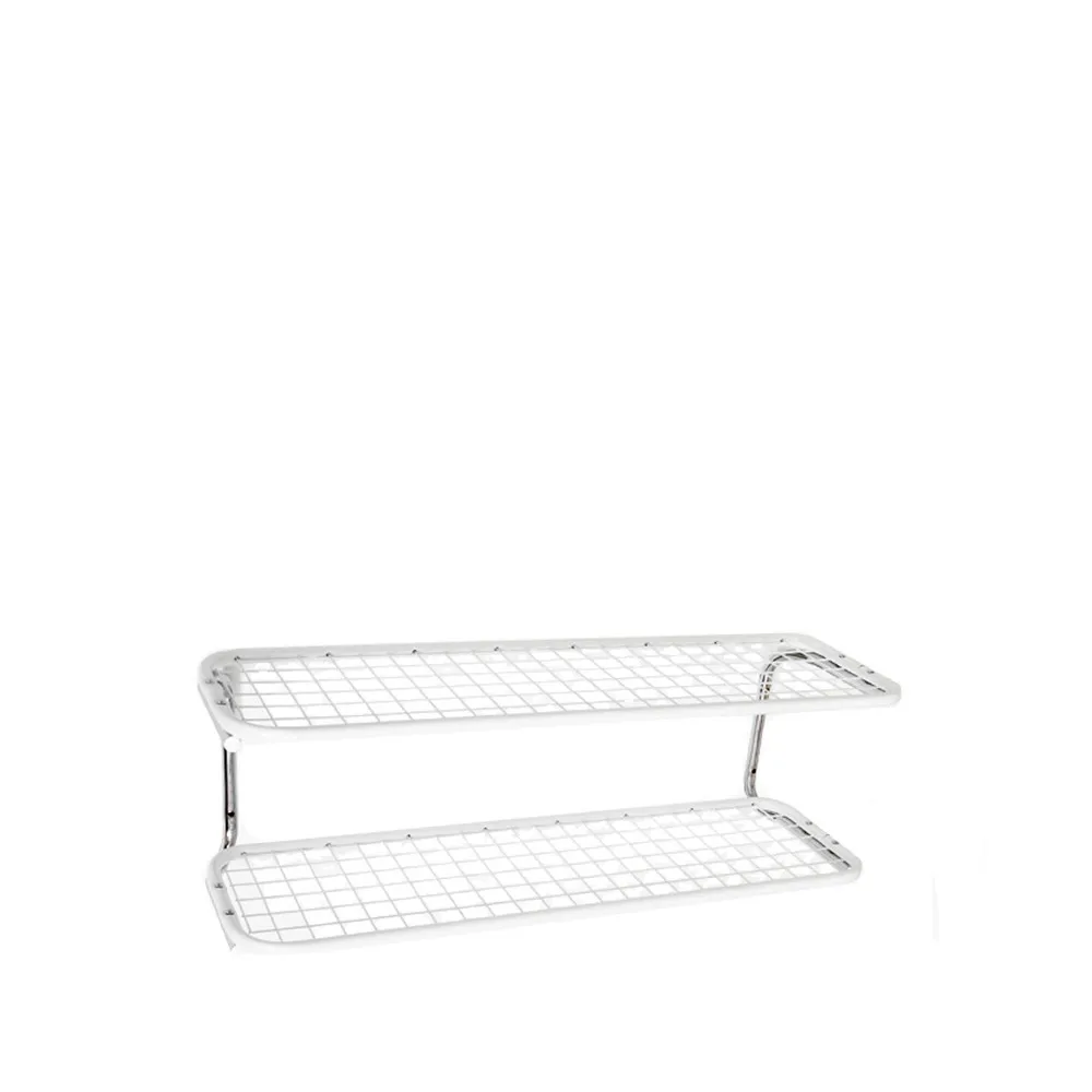 Essem Design Classic 650 skohylla vit/krom, 2 plan, 90 cm