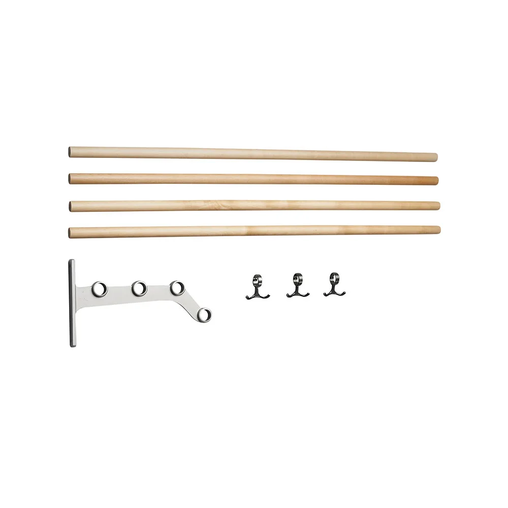 Nostalgi 291 påbyggnad hatthylla, björk, aluminiumstativ Essem Design