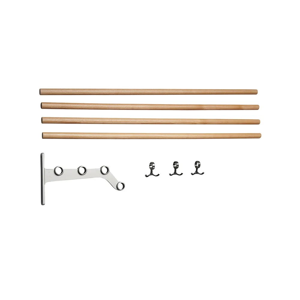 Essem Design Nostalgi 291 påbyggnad hatthylla ek, aluminiumstativ