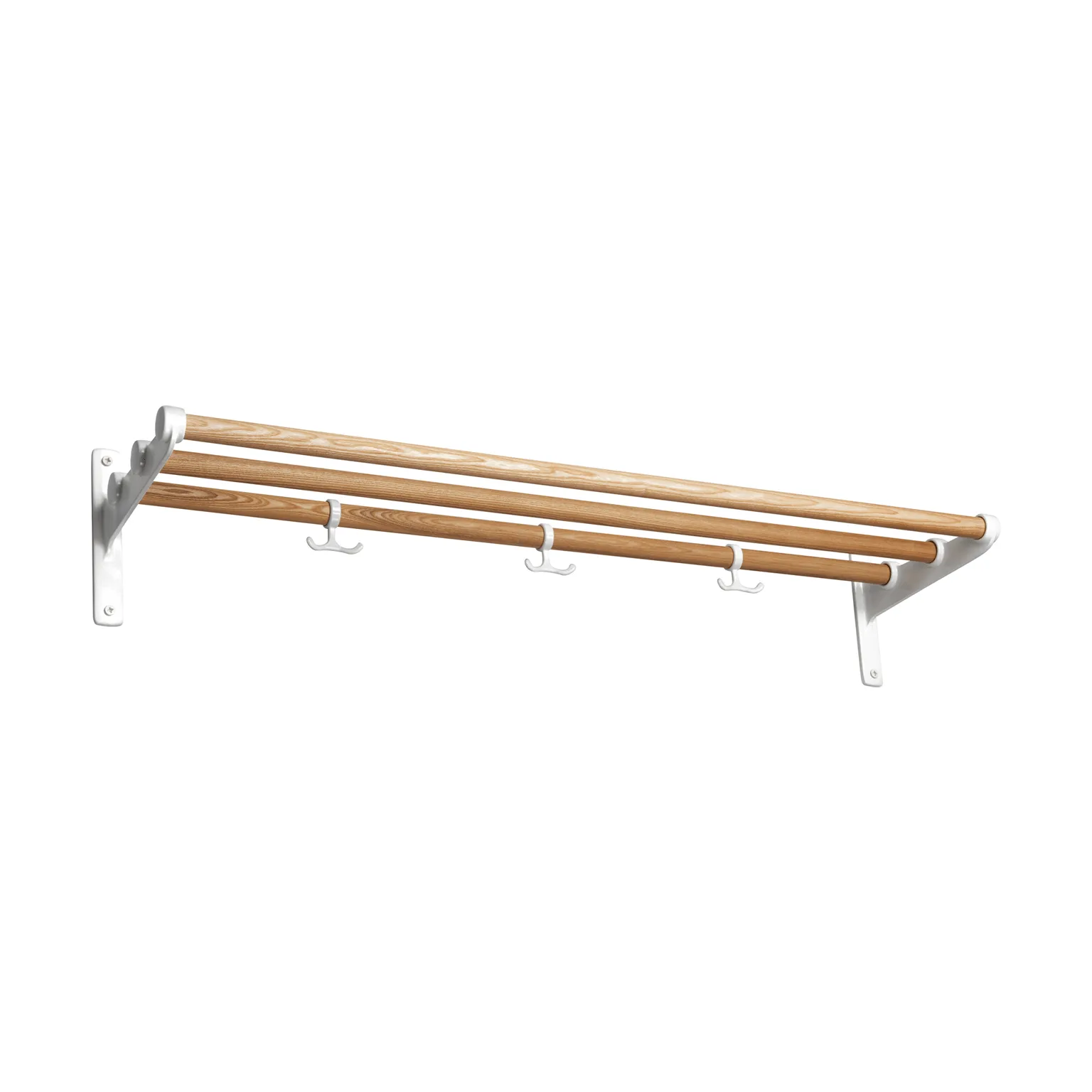 Nostalgi hatt-/skohylla, Ask-vit, 100 cm Essem Design