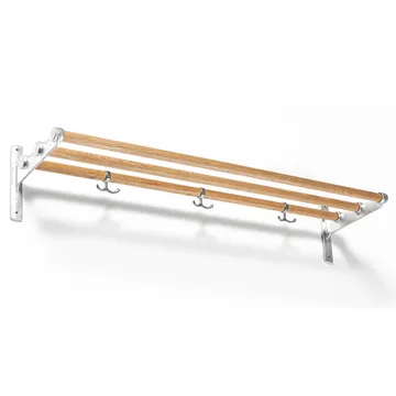 Nostalgi hatt-/skohylla - ek, aluminium - Essem Design