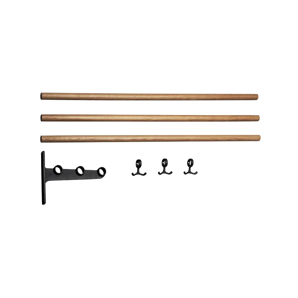 Essem Design Nostalgi påbyggnad sko- eller hatthylla ek, svart stativ