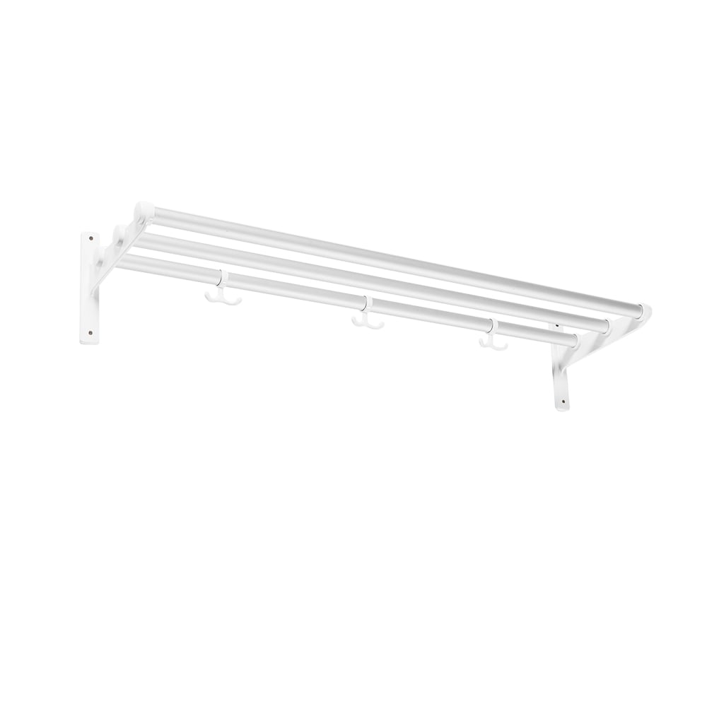 Essem Design Nostalgi Sko- eller hatthylla aluminium, vitt stativ