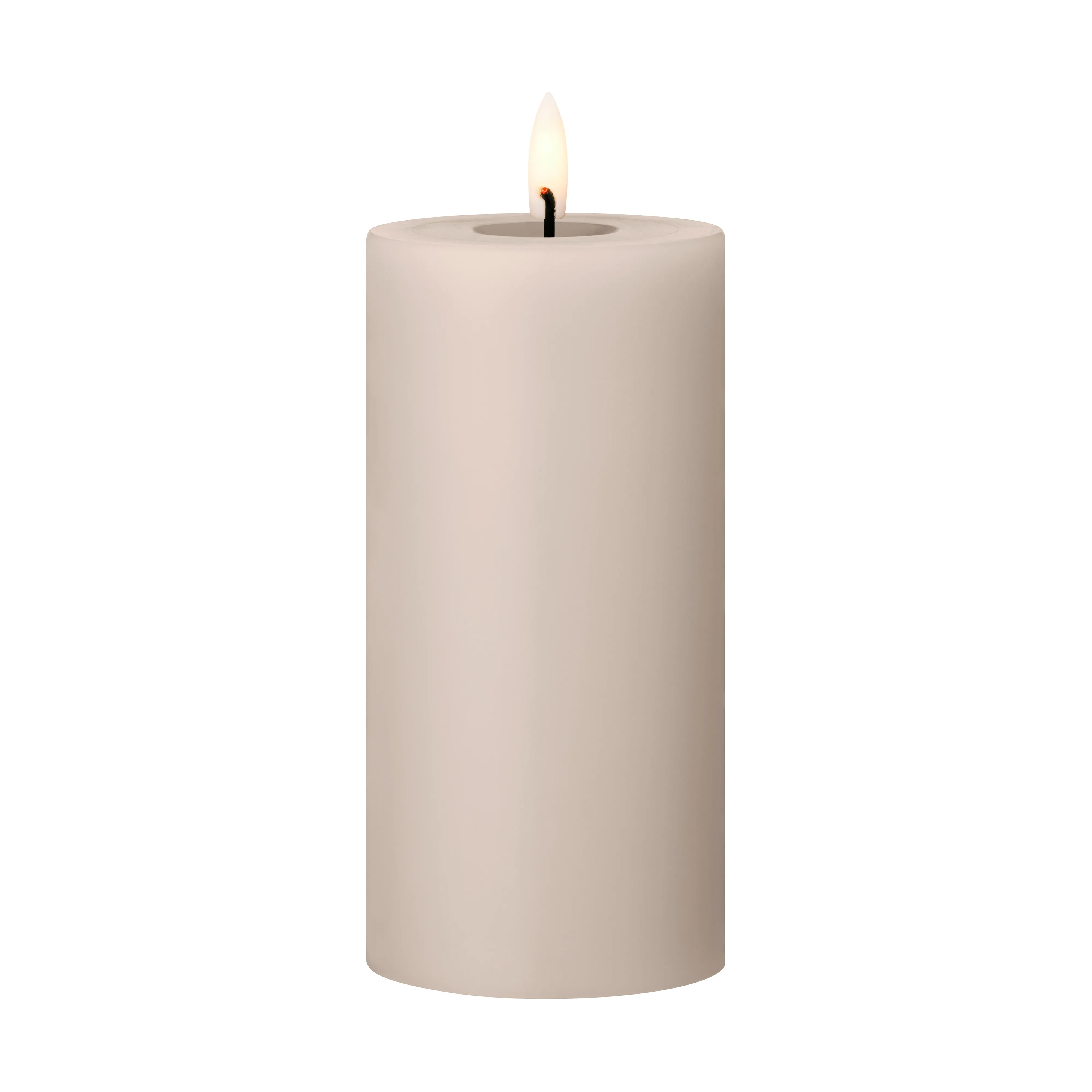 ester & erik blockljus LED, 22 Linen Grey, 15 cm