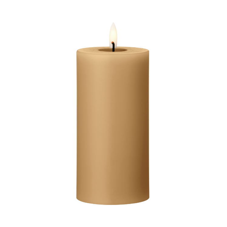 ester & erik blockljus LED 27 Almond butter, 15 cm | Skandinavisk Design | Ljusslingor & Dekorationsbelysning | Brun