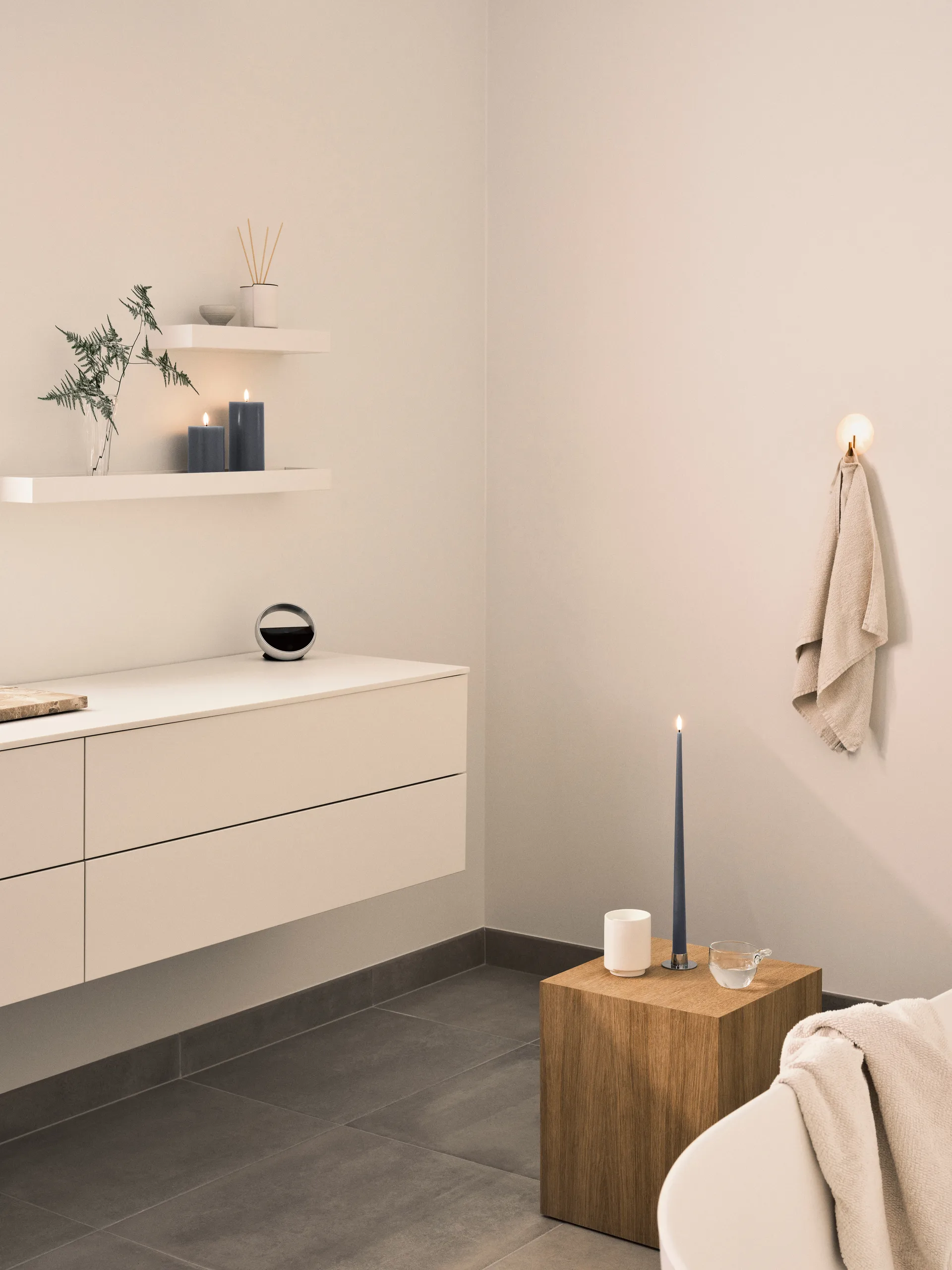 ester & erik blockljus LED, 74 Dark Slate, 15 cm ester & erik