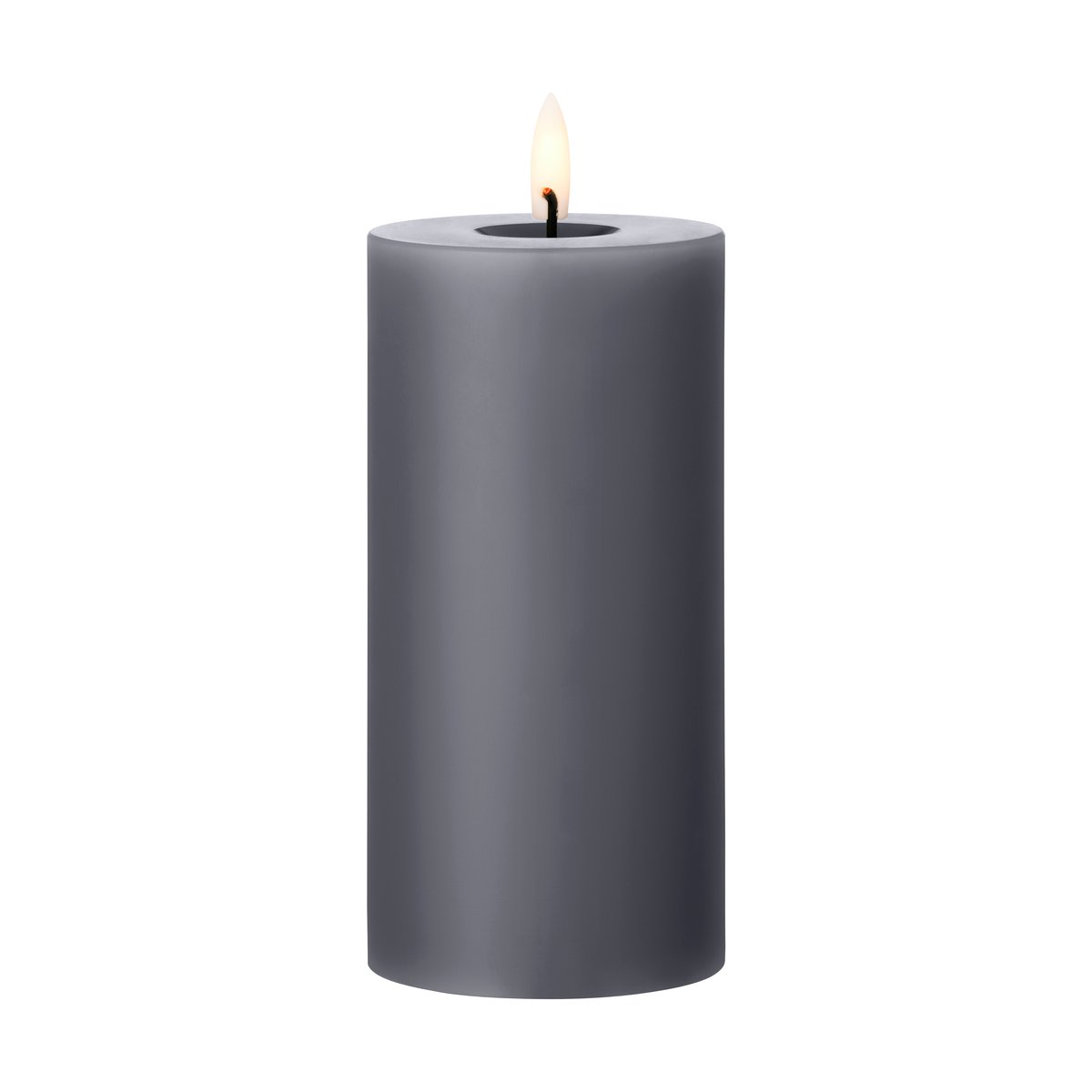 ester & erik blockljus LED Ø7,5x15 cm 74 Dark Slate