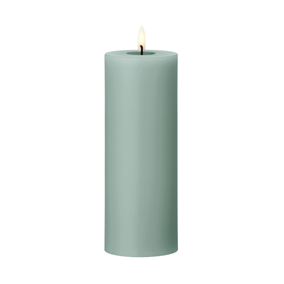 ester & erik blockljus LED Ø7,5x20 cm 67 Jade stone