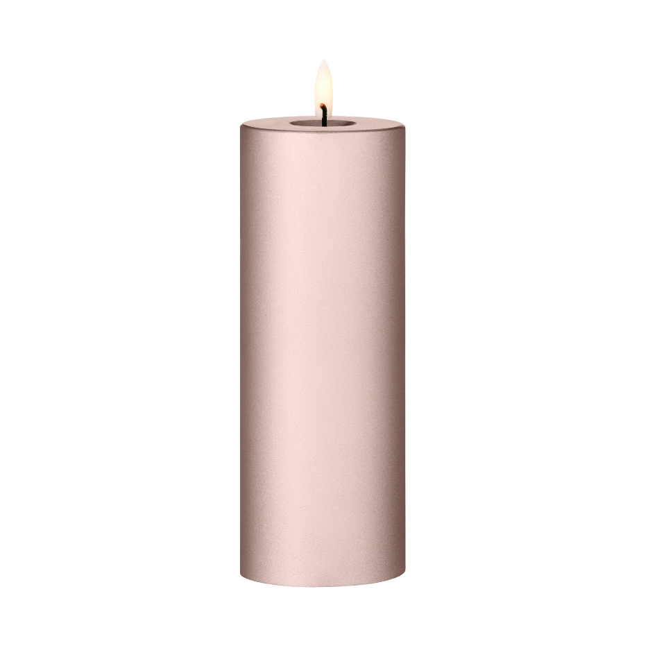 ester & erik blockljus LED Ø7,5x20 cm 94 Champagne Metallic