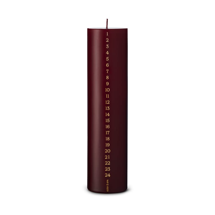 ester & erik kalenderljus 25 cm, 44/2 deep wine ester & erik