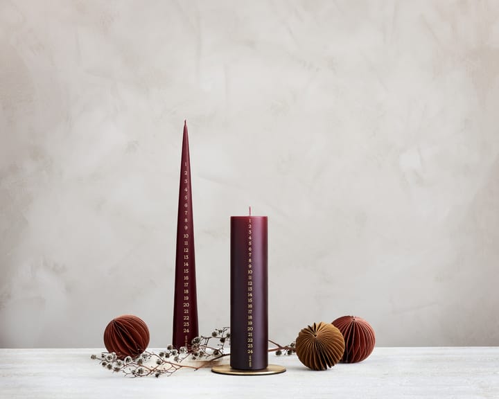 ester & erik kalenderljus 25 cm, 44/2 deep wine ester & erik