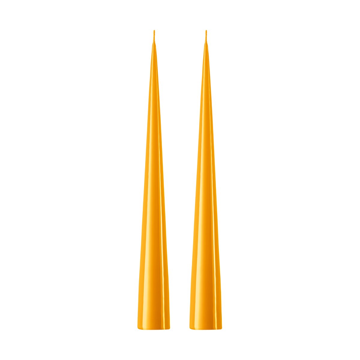 ester & erik konljus 37 cm 2-pack lackad 85 Mango | Skandinavisk Design | Ljus | Gul