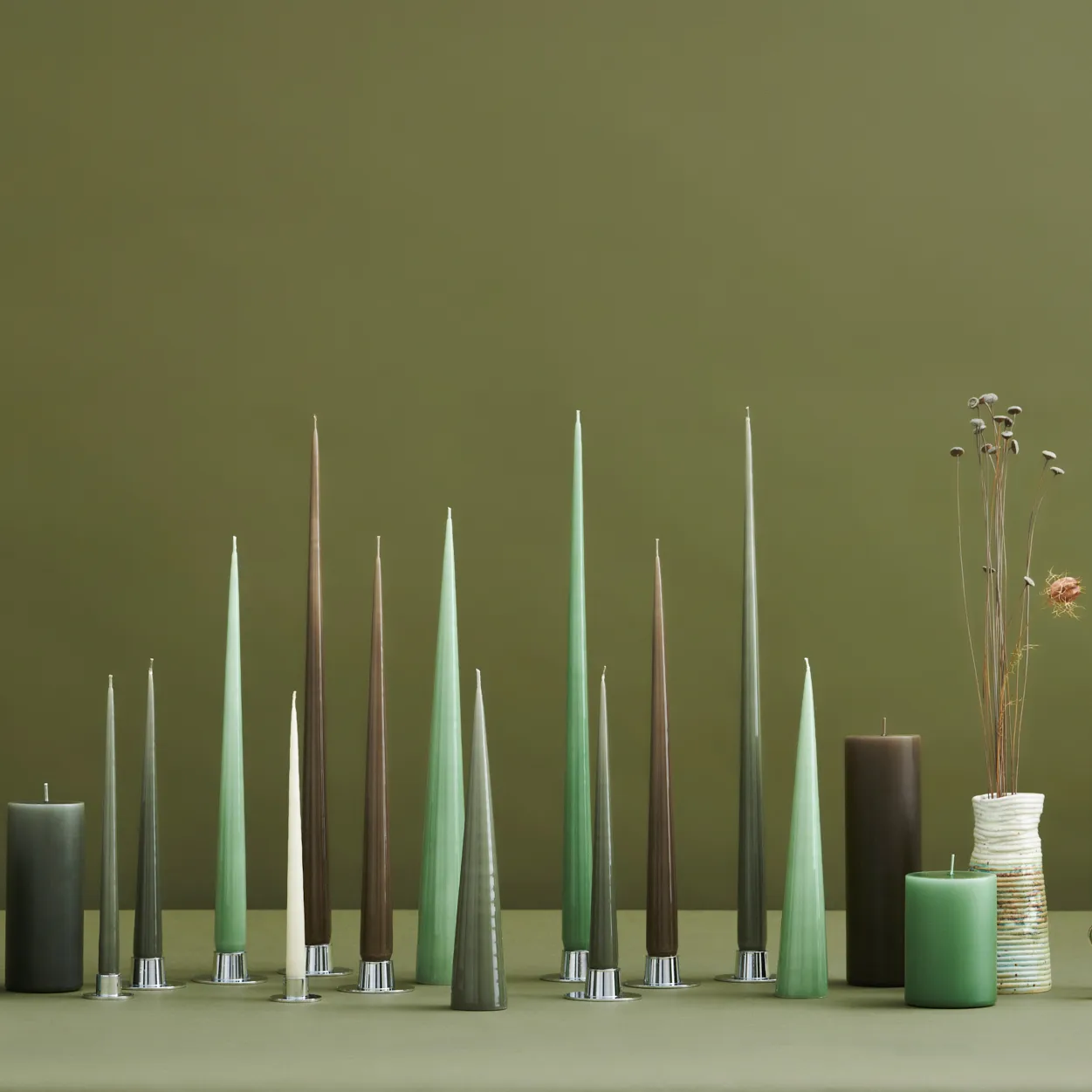 ester & erik konljus 37 cm 2-pack lackad, Green soil 70-0 ester & erik