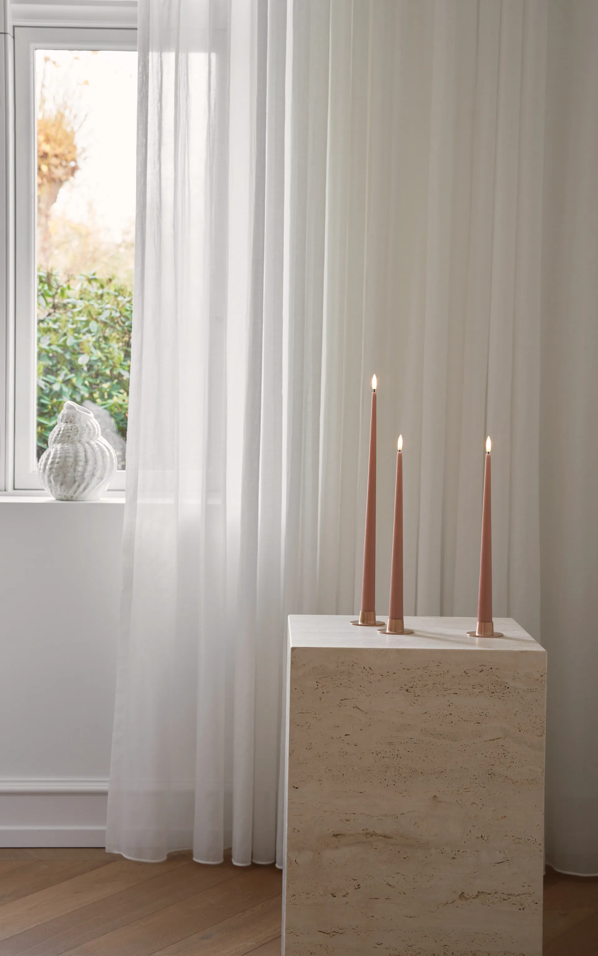 ester & erik kronljus LED 2-pack, 20 Rosy caramel, 40 cm ester & erik