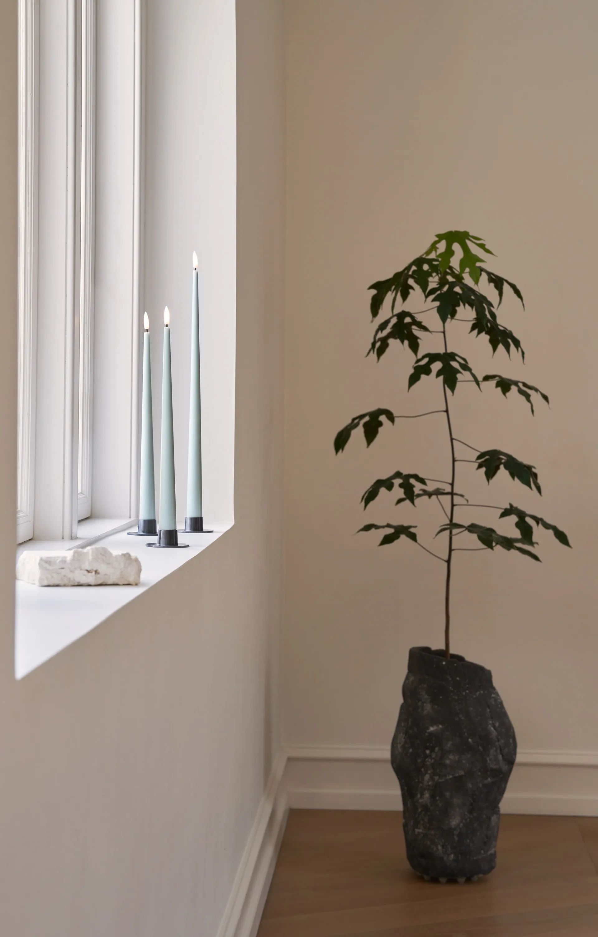 ester & erik kronljus LED 2-pack, 67 Jade stone, 40 cm ester & erik