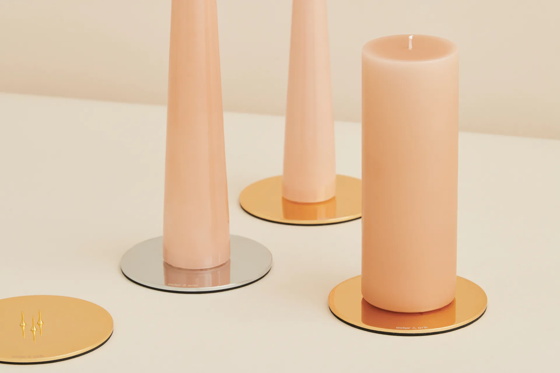 ester & erik ljusfat Ø12 cm blank, Guld ester & erik