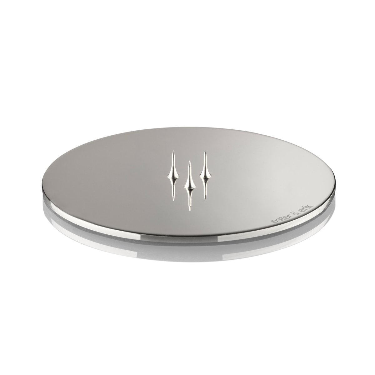 ester & erik ljusfat Ø12 cm blank Silver | Skandinavisk Design | Ljuslyktor & Ljusfat | Silverfärgad