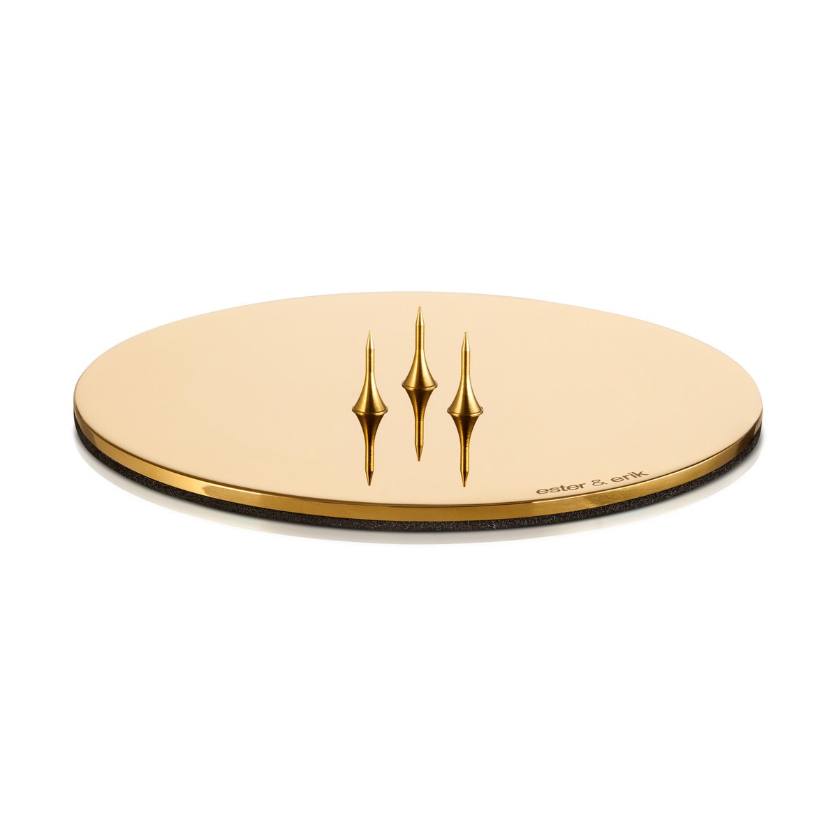 ester & erik ljusfat Ø9 cm blank Guld | Skandinavisk Design | Ljuslyktor & Ljusfat | Guldfärgad