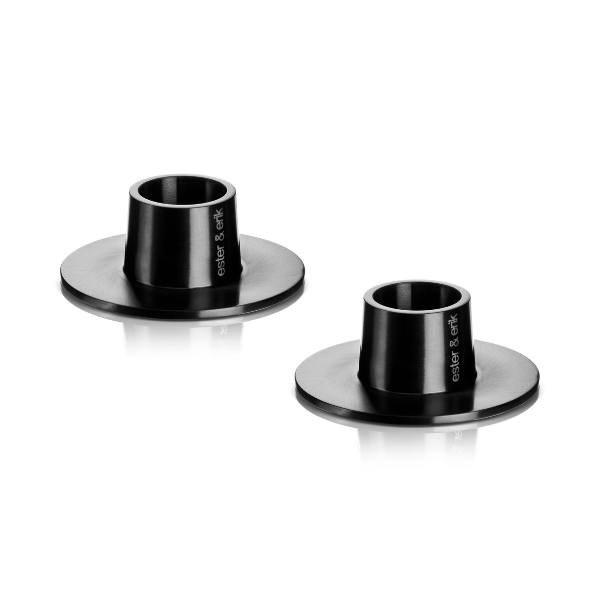 ester & erik ljusstake matt 2-pack Svart | Skandinavisk Design | Ljusstakar | Svart