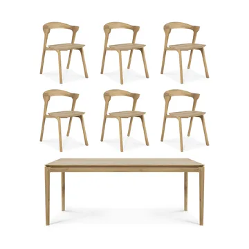 Bok matbord 200 cm + stol 6-pack - Hårdvaxoljad ek - undefined - Ethnicraft