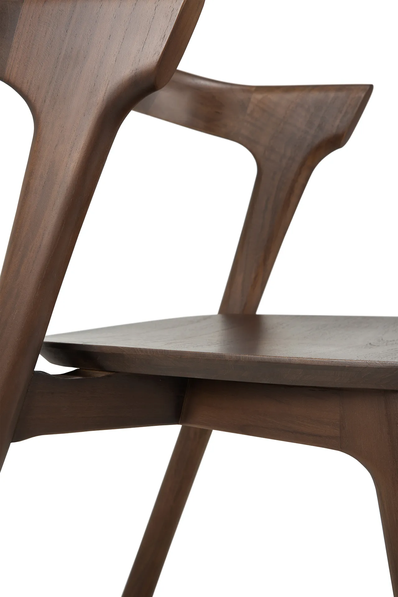 Bok stol, Lackad teak brun Ethnicraft