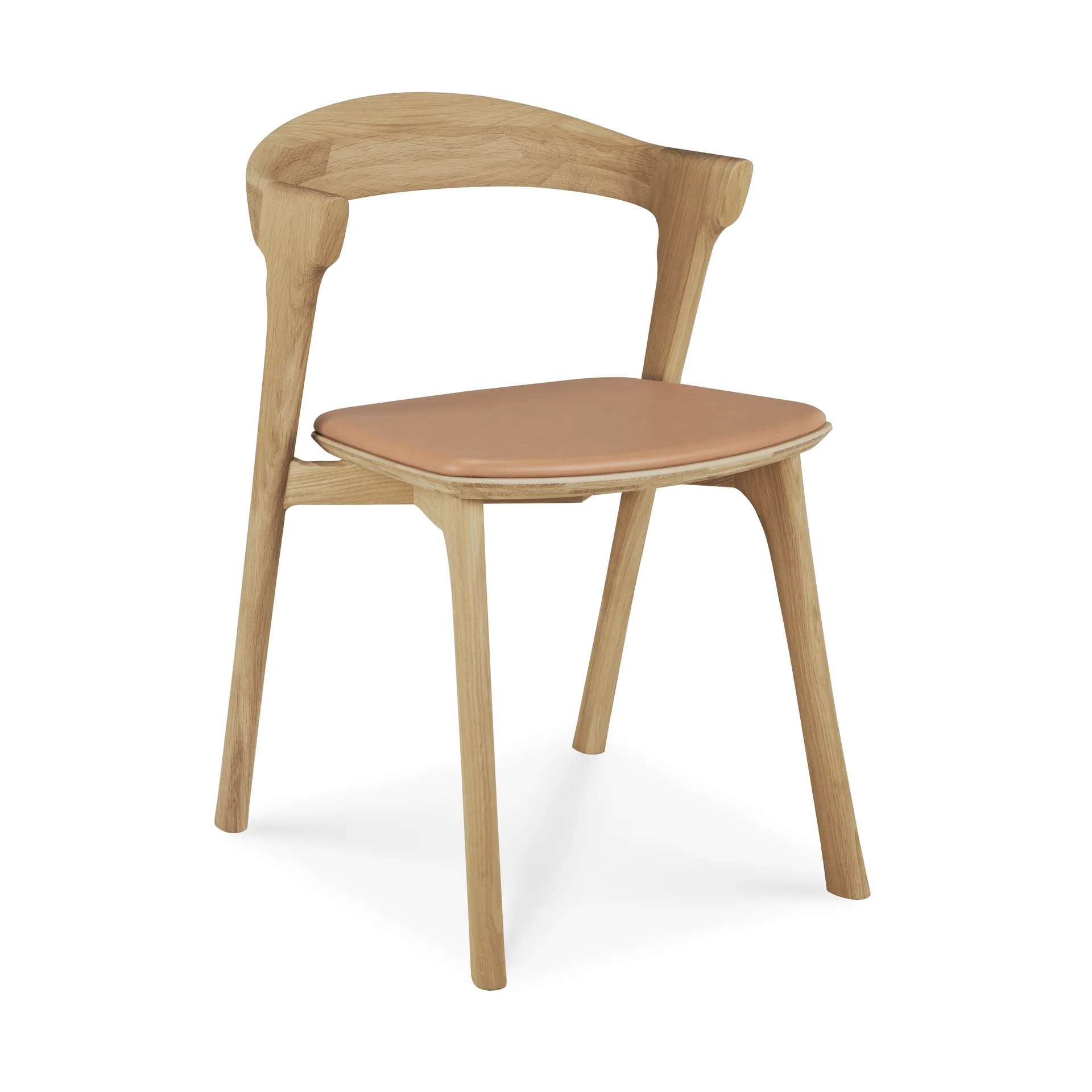 Bok stol, Lackerad ek-läder Sienna Ethnicraft