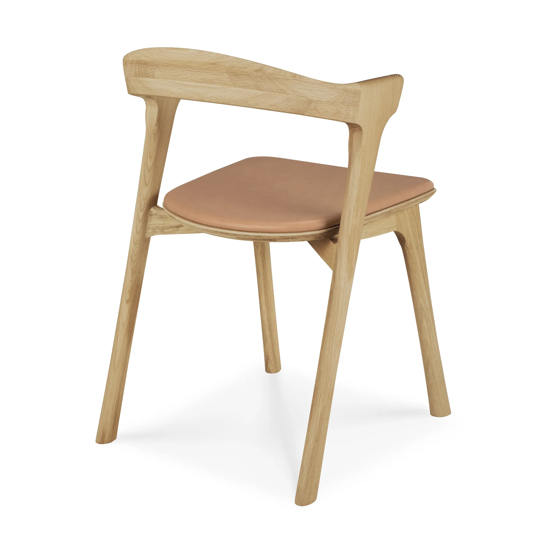 Bok stol, Lackerad ek-läder Sienna Ethnicraft