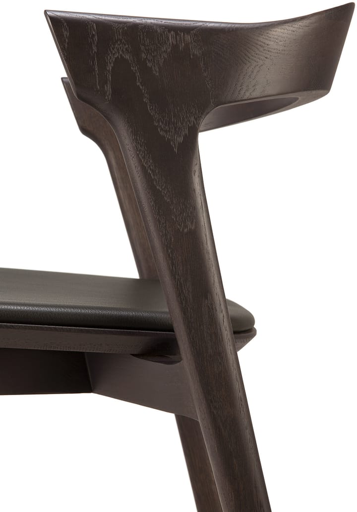 Bok stol med lädersits - Brunbetsad ek-brunt läder - Ethnicraft
