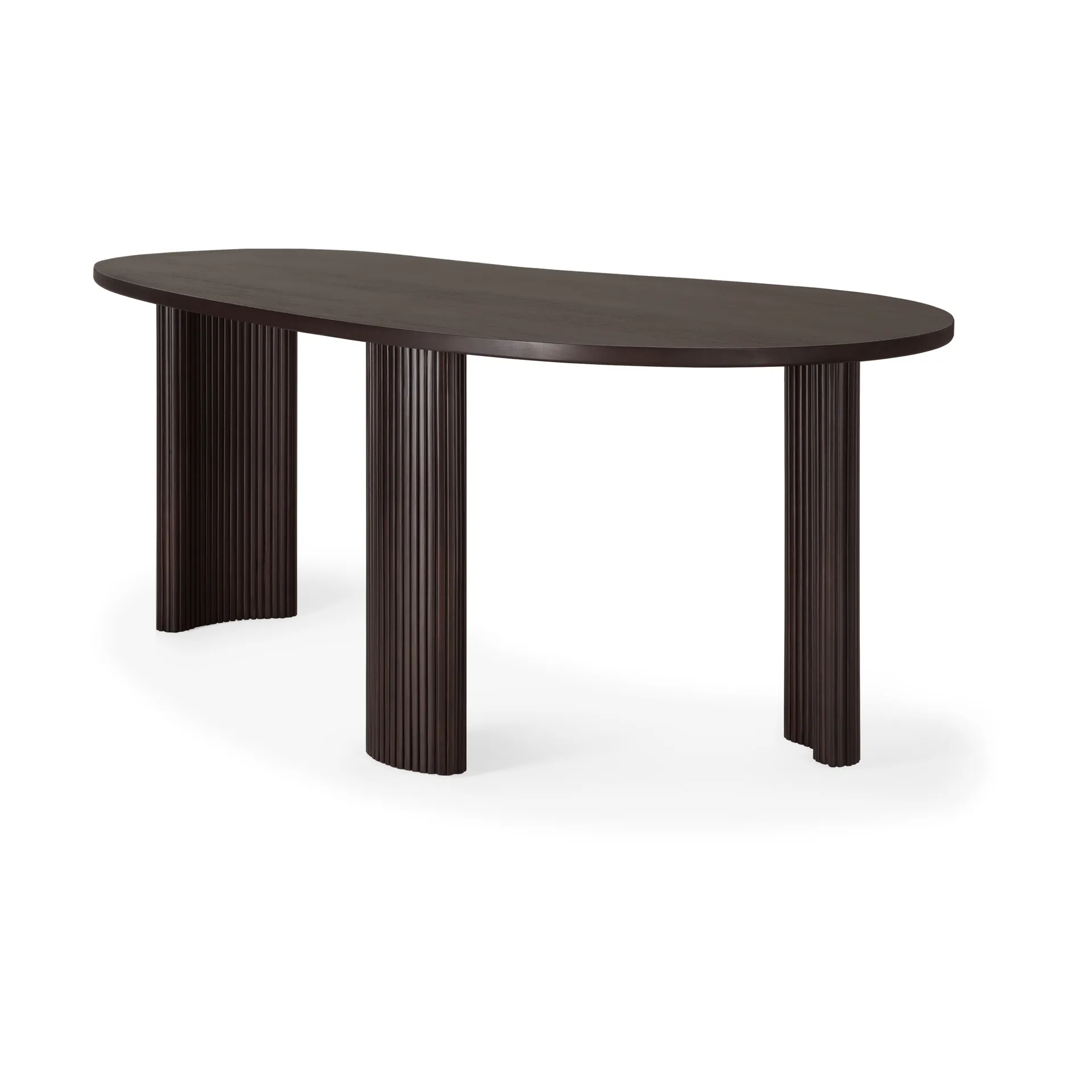 Boomerang skrivbord, Dark brown mahogny, 200x100x76 cm Ethnicraft