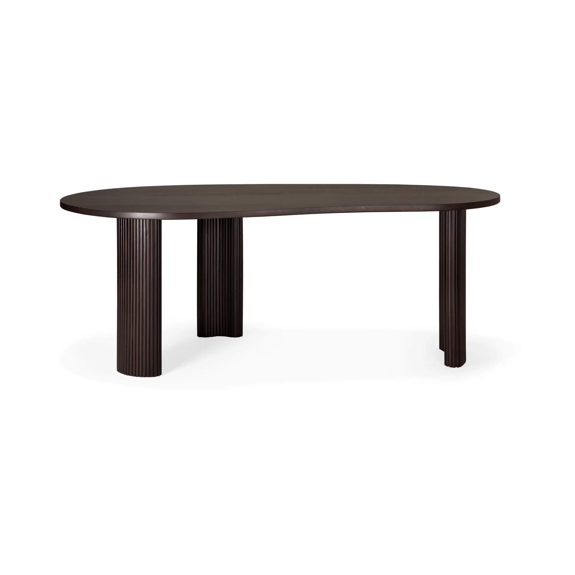 Boomerang skrivbord, Dark brown mahogny, 200x100x76 cm Ethnicraft