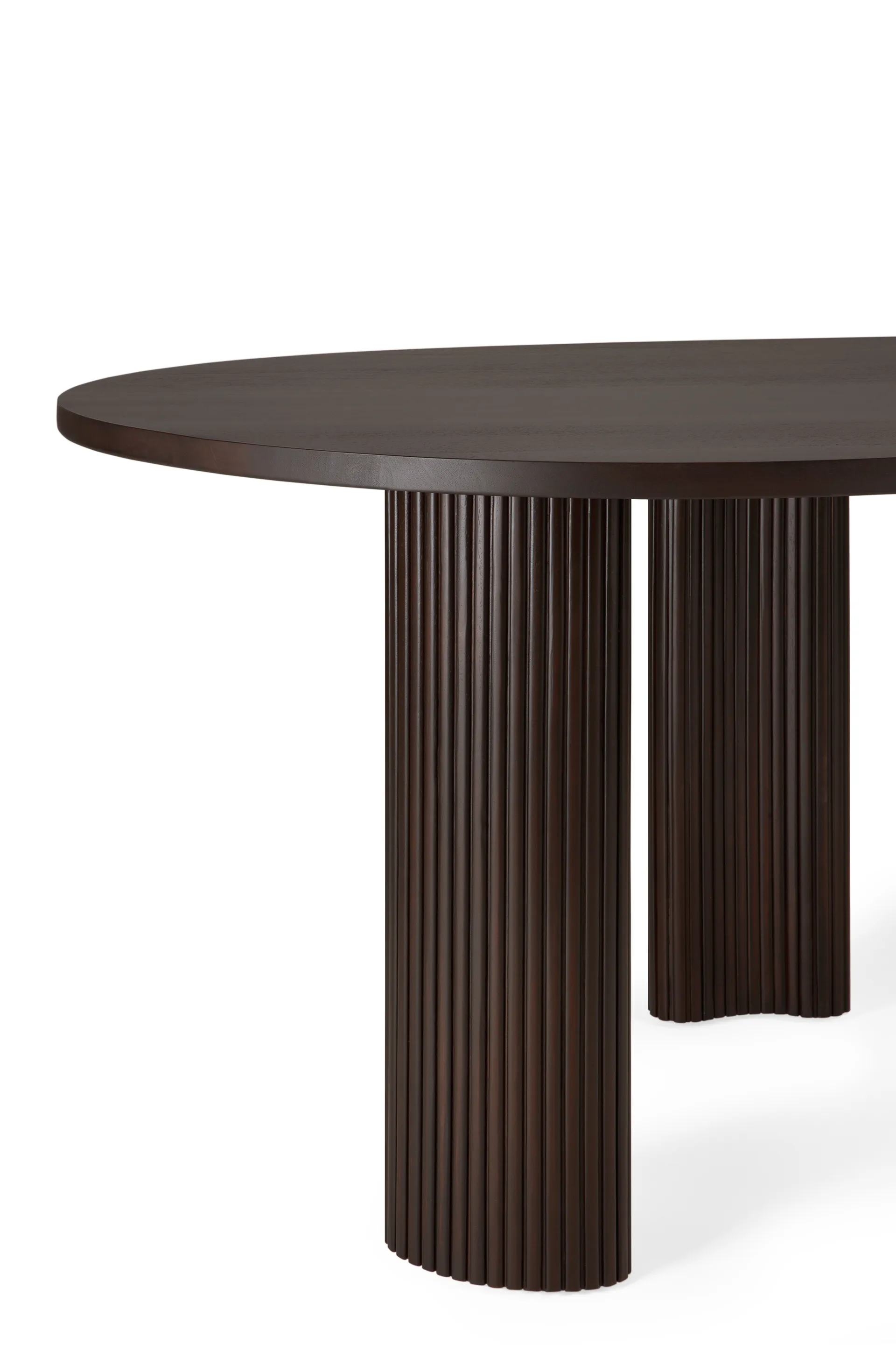 Boomerang skrivbord, Dark brown mahogny, 200x100x76 cm Ethnicraft