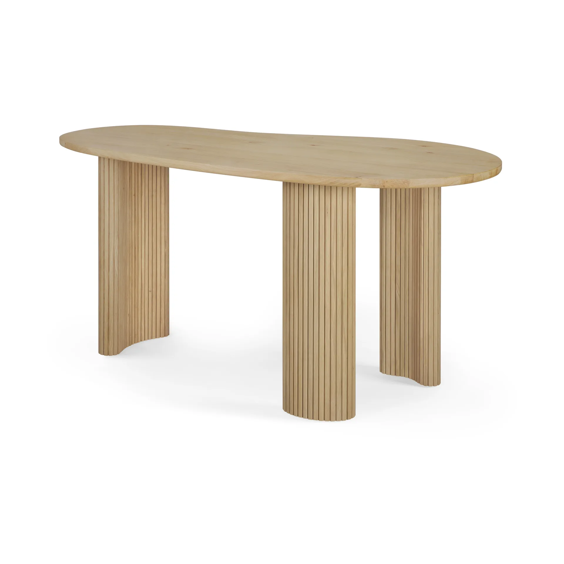 Boomerang skrivbord, Lackerad ek, 160x83x76 cm Ethnicraft