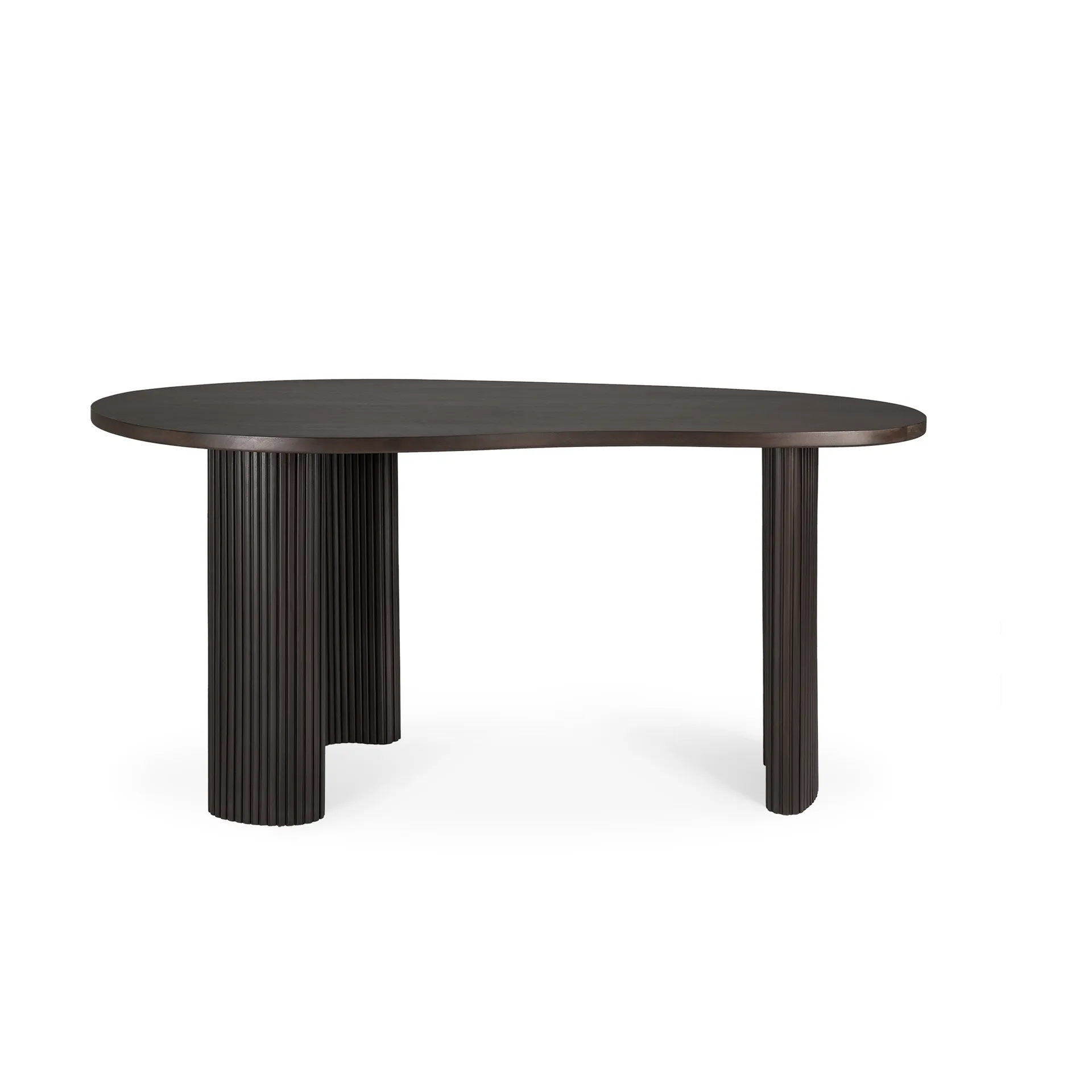 Boomerang skrivbord, Mörkbrunbetsad mahogny, 160x83x76 cm Ethnicraft