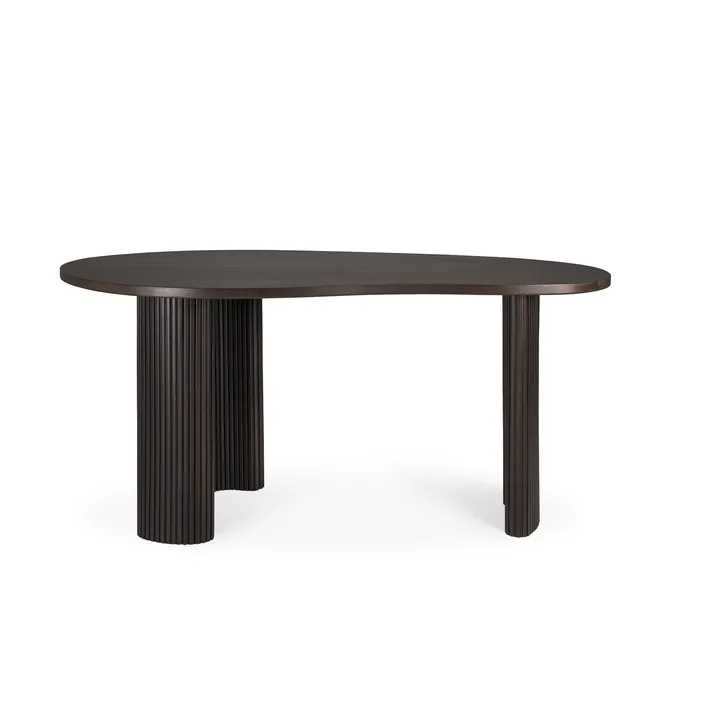 Boomerang skrivbord - Mörkbrunbetsad mahogny, 160x83x76 cm - Ethnicraft