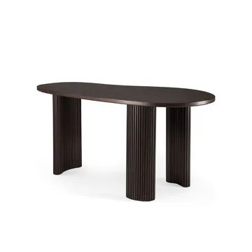 Boomerang skrivbord - Mörkbrunbetsad mahogny, 160x83x76 cm - Ethnicraft