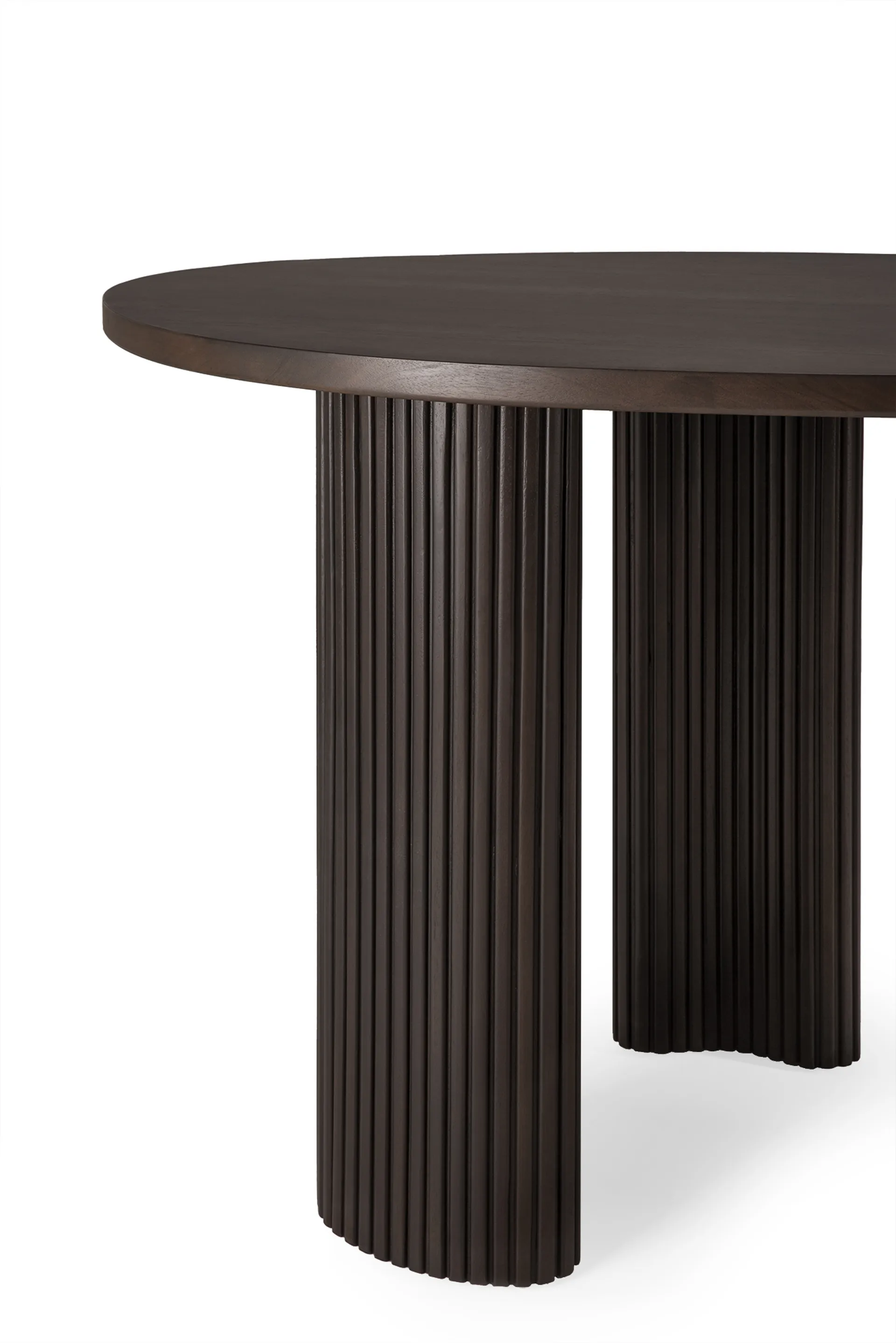 Boomerang skrivbord, Mörkbrunbetsad mahogny, 160x83x76 cm Ethnicraft