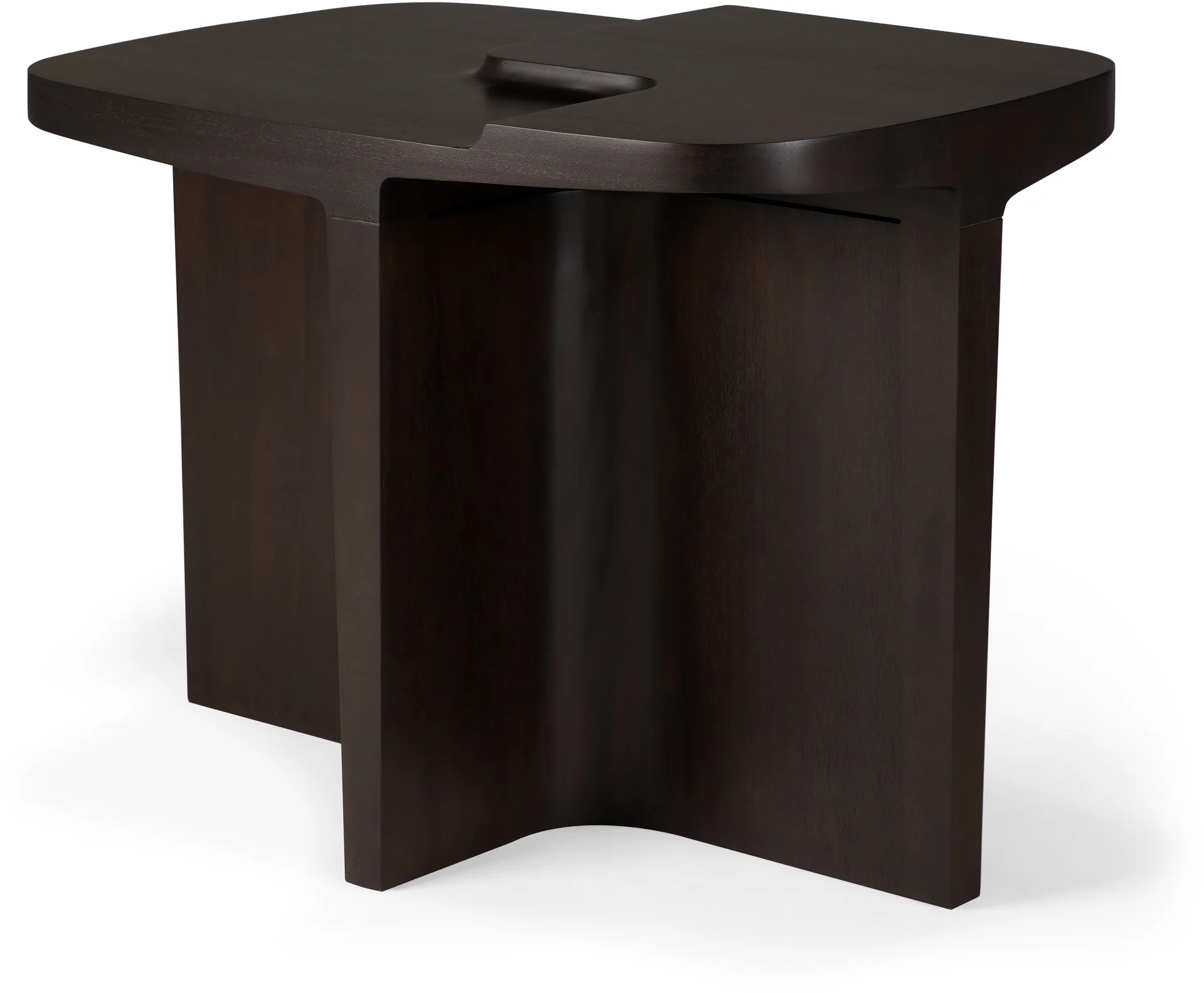 Brutalist sidobord, Rose brown mahogany, 60x40 cm Ethnicraft