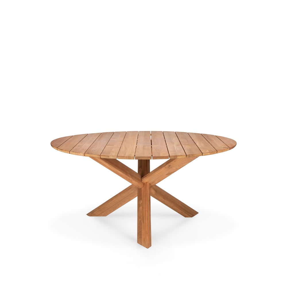 Ethnicraft Circle outdoor matbord teak 136 cm | Skandinavisk Design | Trädgårdsbord | Brun