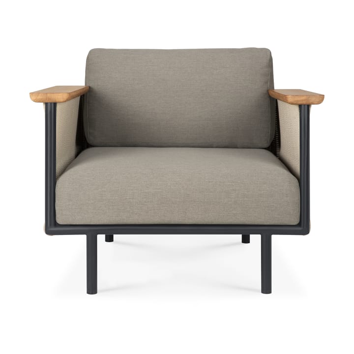 Corbey Outdoor loungestol med dyna, Aluminium black-Silt Ethnicraft