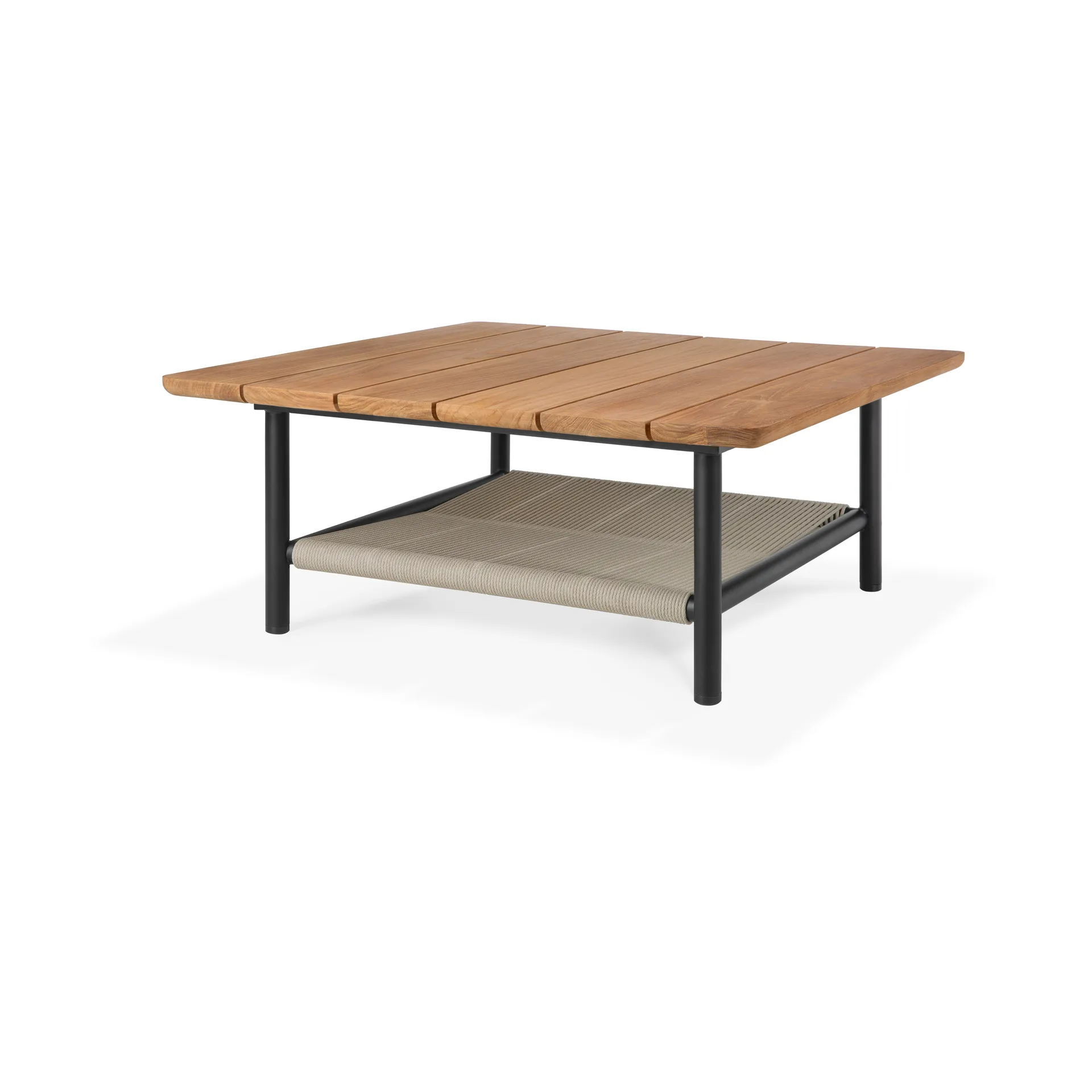 Corbey Outdoor soffbord, 80 cm, teak-aluminium black Ethnicraft